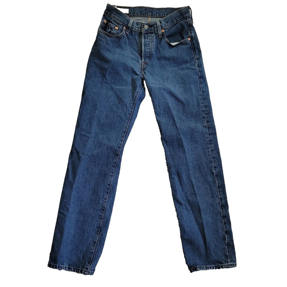 Vintage LEVI Premium Jeans Women 24x30 501 Button Fly Straight Leg 90s